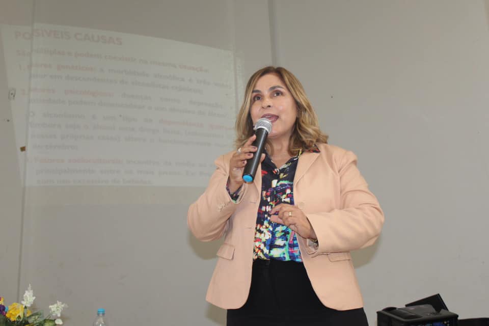Promotora Amparo Paz, coordenadora do NUPEVID